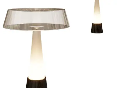 Transparent Glass Modern Table Lamp Low-poly 3D model