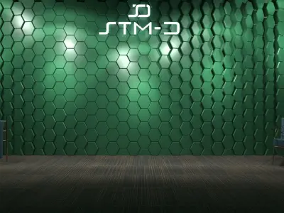 STM-D hexagon wall parametric model 140 Low-poly 3D model