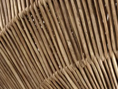 Lamp sphere rattan n2 3D model