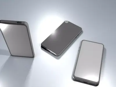 Smartphone phone with lights Free 3D model