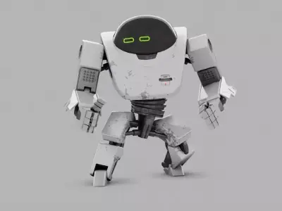 android rigged character 3D model