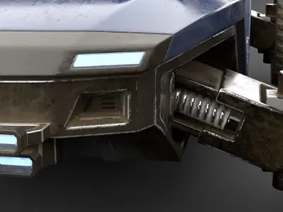 Sci Fi Buggy Low-poly 3D model