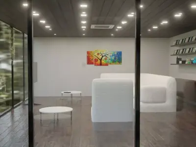 Simple Interior - Low Poly - Game Ready - PBR Low-poly 3D model