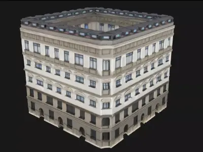 Corner Illusion Building  Architectural Trick for Eye-Catching  3D model