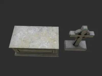 Gravestones Low-poly 3D model purchase