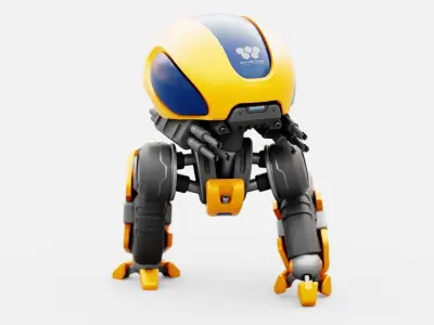 MILITARY BOT M-3000  RIGGED 3D model