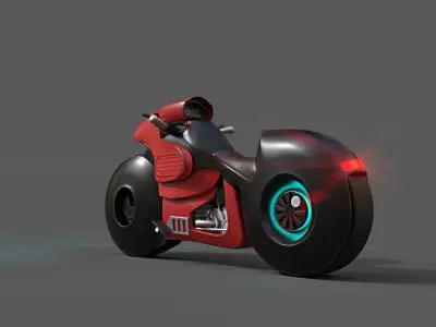 Sci-fi Bike Game Ready 2 3D model