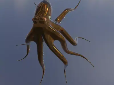 Realistic 3D octopus 3D model