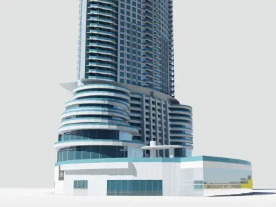 The Address Downtown hotel - Dubai 3D model