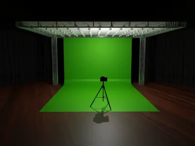 Professional Studio  Low-poly 3D model