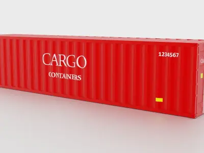 40ft Intermodal Container 3D model