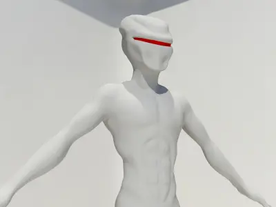 Alien Character Low-poly 3D model