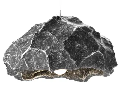 Hanging Pendant light rough rock resin 3D model