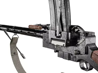 Madsen M22  Machine Gun Low-poly 3D model