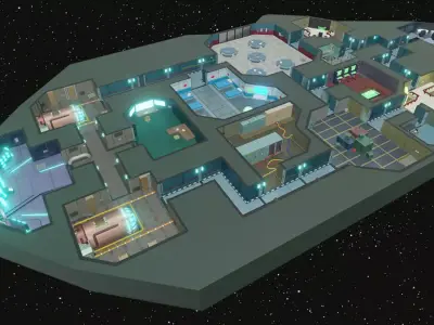 Among Us - The Skeld map 3D model