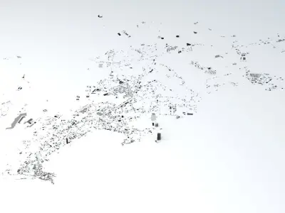 Panama City Streets and Buildings 3D model