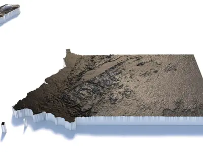 Equatorial Guinea Country Terrain 3D model