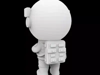 Cartoon Astronaut Figurine 3D Print Model 3D print model