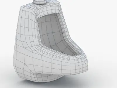 1621 - Urinal Low-poly 3D model