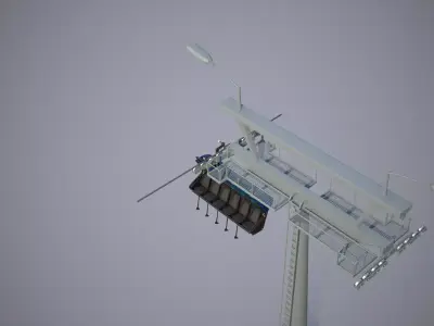 Chairlift and Tower 3D model