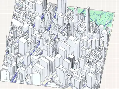 conception 3D de New-York Free 3D model