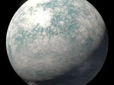 Icy Moon 03 - 8k PBR Low-poly 3D model
