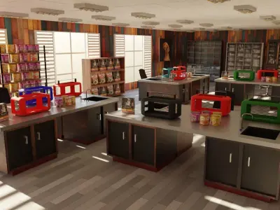 Veterinary Clinic  Low-poly 3D model