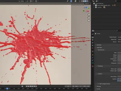 Swirly Blood Splatter vol1 3 3D model