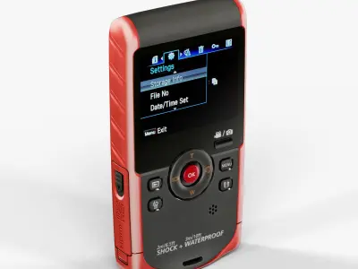 Samsung HMX-W190 Red pocket camcorder Low-poly 3D model