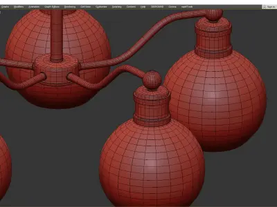 Progress Lighting P400147 Hansford 5 Light Low-poly 3D model