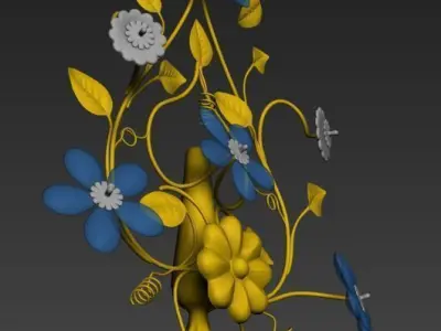 vintage wall lamp 6 Low-poly 3D model