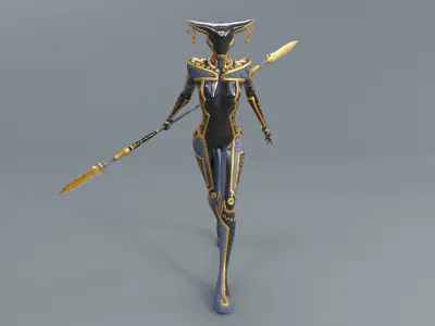 Low Poly - Cyborg Zodiac Theme - Libra Low-poly 3D model