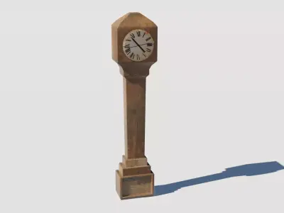 Floor clock adapted for your scenaries and games  Low-poly 3D model