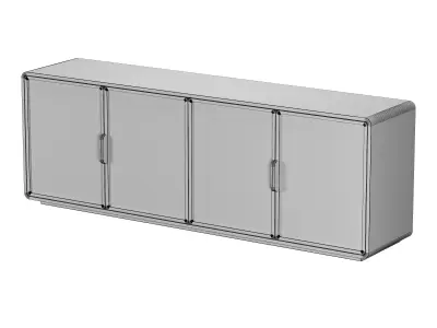 SANTIAGO 4-DOOR MEDIA CONSOLE 3D model