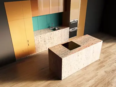 57-Kitchen9 glossy 5 3D model