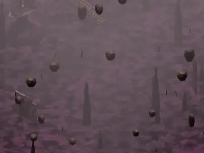 Vecna Mindscape - low poly scene Low-poly 3D model