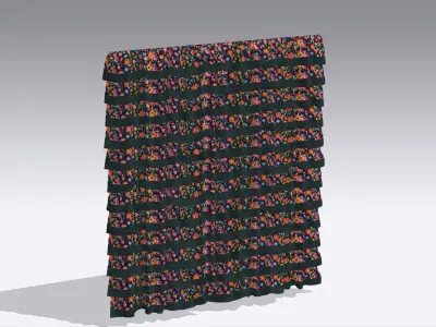 Curtain Low-poly 3D model
