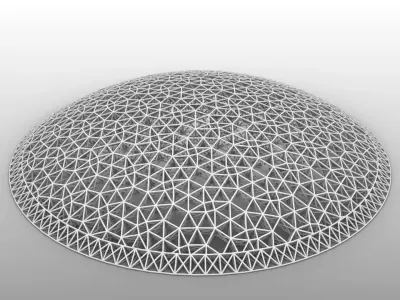 Louvre Abu Dhabi Dome - 4-Layer Parametric Architecture 3D model