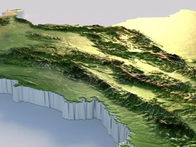 Colombia Country Terrain 3D model