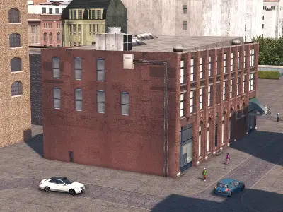 Howard Building Low-poly 3D model