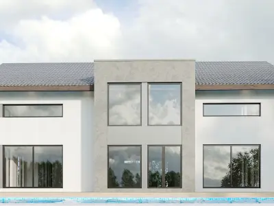 modren house 04 Low-poly 3D model