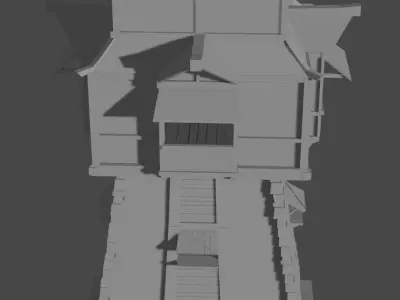 Tower wooden 3D model