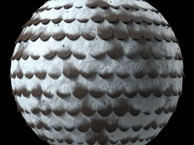 Roof Tile Materials 83- Wooden Roofing By Sbsar Seamless Pbr Texture