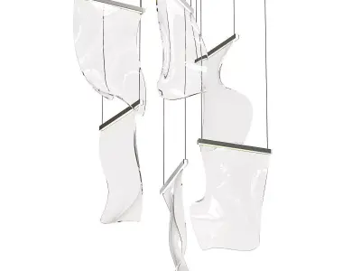 Untitled hanging sculpture made of paper 3D model