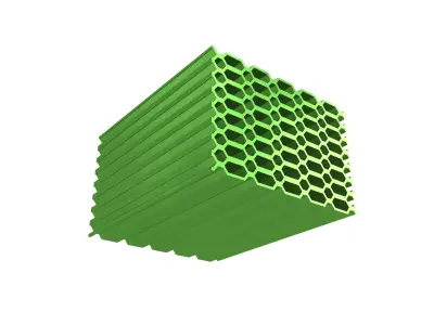 Pile Of Profiled Sheet v1 005 Low-poly 3D model