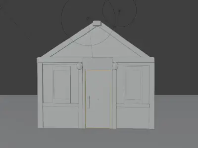 Photorealistic OLD HOUSE Low-poly 3D model