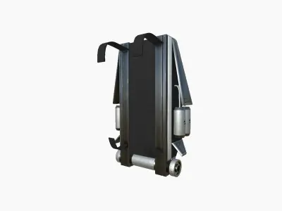 SciFi Backpack F05 Steel Bright - Fashion Character Design Low-poly 3D model