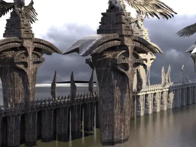 Vlad Fallen Swords Walkway 3D model