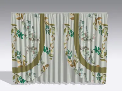 Curtain Low-poly 3D model 99