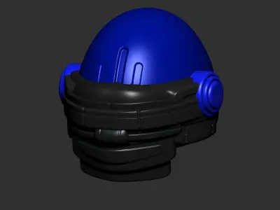 helmet high poly sculpt 3d printable ver 7 3D model 3D model 54